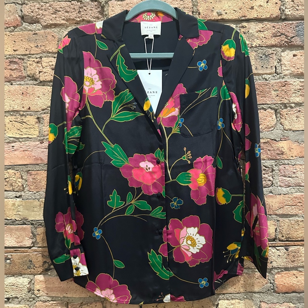Sézane - Chemise Florence - Fleurs du Japon Print - US Size 4 - NWT